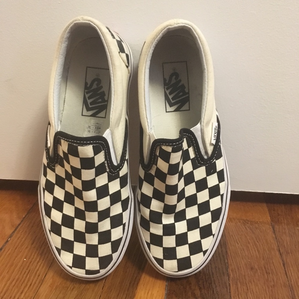 Vans Checkerboard Slip-On in Black/Off White